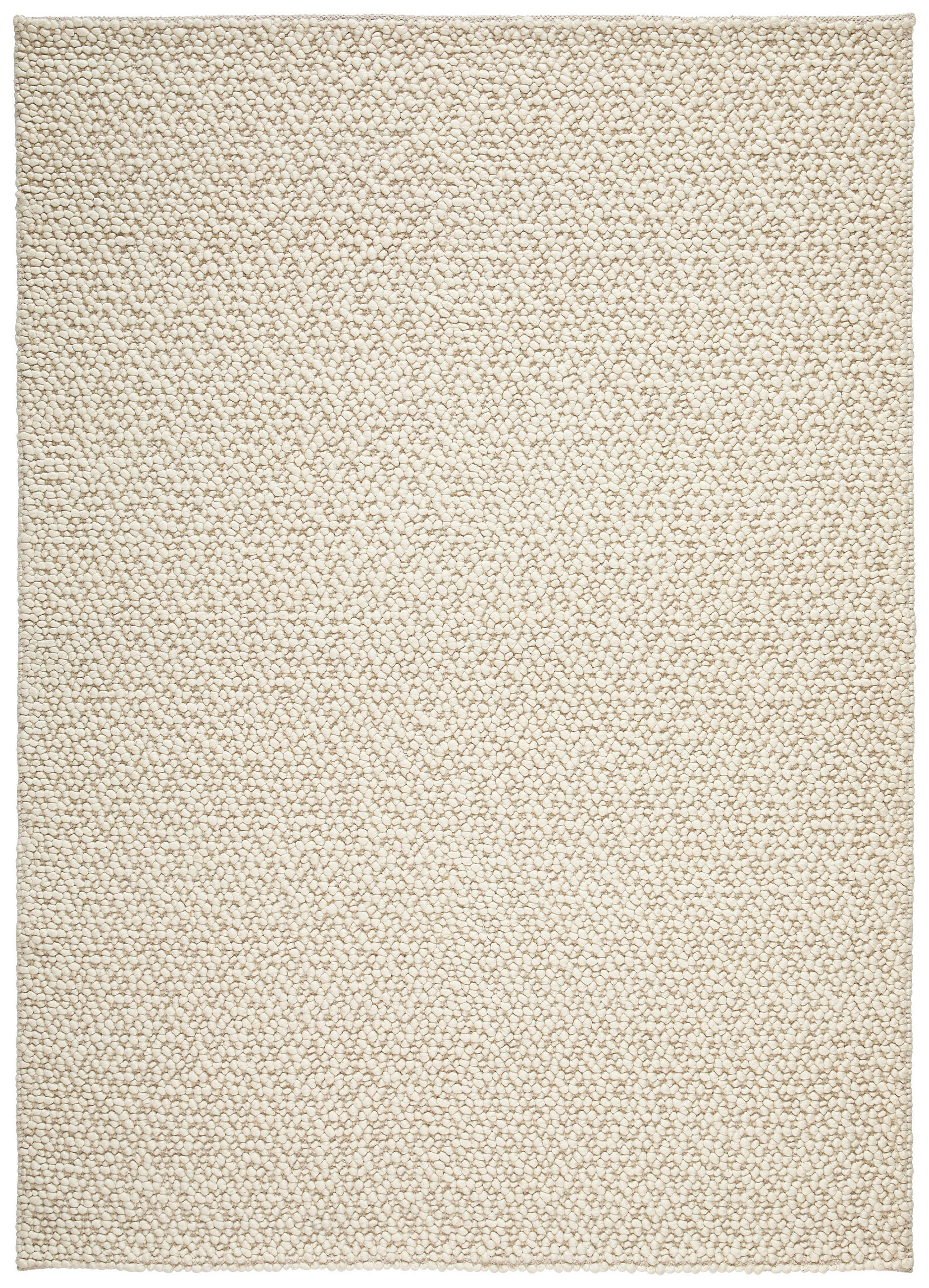 Linea Natura Handwebteppich Weiß 130x190 cm