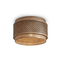 DECKENLEUCHTE GOOD&MOJO  40/25 cm  - Schwarz/Naturfarben, Trend, Holz (40/25cm) - Good & Mojo