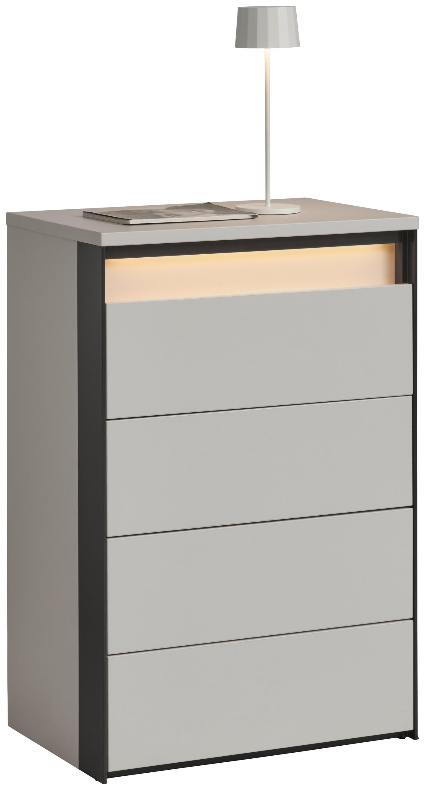 KOMMODE KOMMODE  in 58/88/38 cm  - Beige/Schwarz, KONVENTIONELL, Holzwerkstoff (58/88/38cm) - Voleo