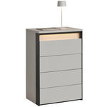 KOMMODE KOMMODE  in 58/88/38 cm  - Beige/Schwarz, KONVENTIONELL, Holzwerkstoff (58/88/38cm) - Voleo