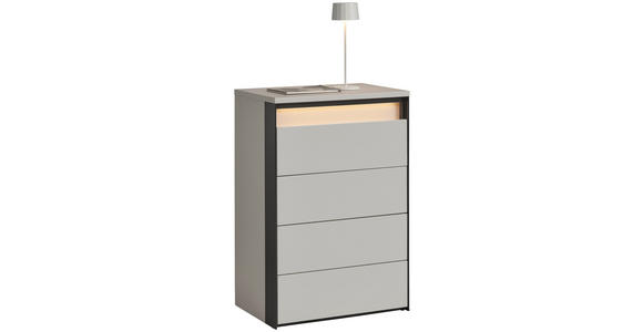 KOMMODE KOMMODE  in 58/88/38 cm  - Beige/Schwarz, KONVENTIONELL, Holzwerkstoff (58/88/38cm) - Voleo