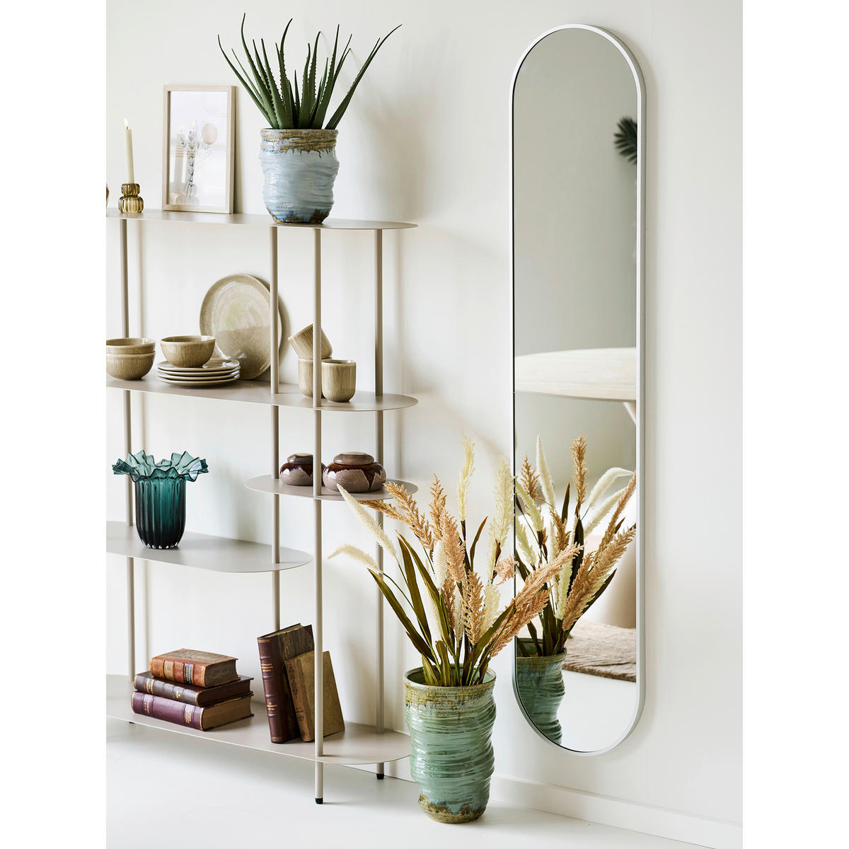 WANDSPIEGEL 35/170/3 cm    in oval  - Transparent/Silberfarben, Design, Glas/Metall (35/170/3cm) - MID.YOU