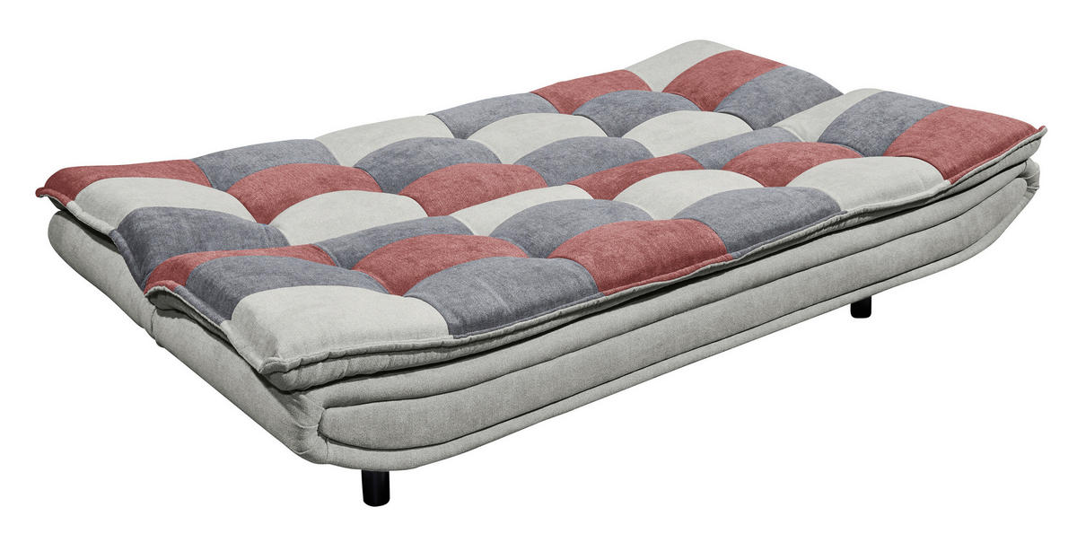 SCHLAFSOFA in Mikrovelours Schlammfarben, Beere, Dunkelgrau  - Schlammfarben/Beere, Basics, Holzwerkstoff/Kunststoff (188/90/89cm) - MID.YOU