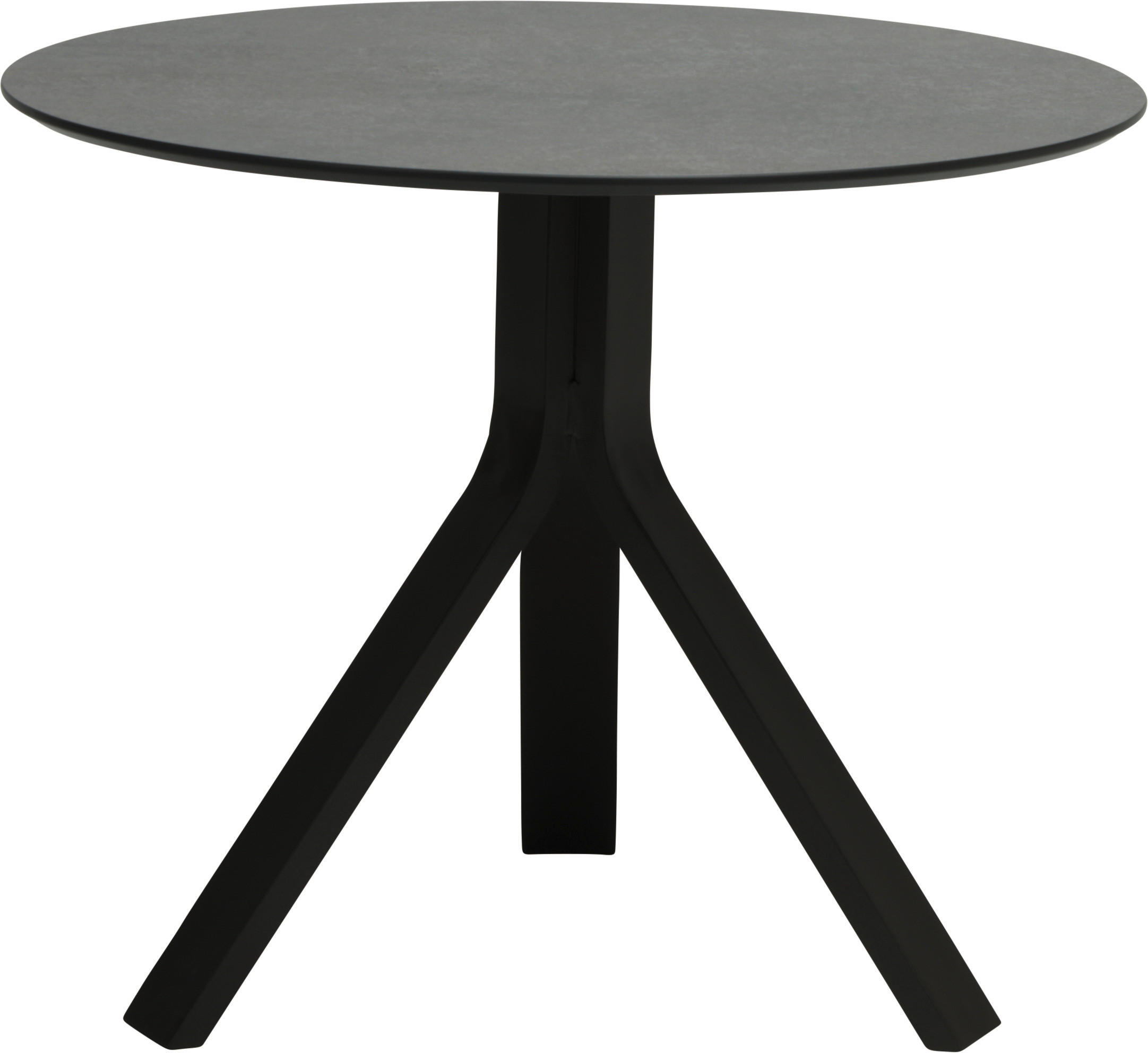 GARTENBEISTELLTISCH 65/65/53 cm Metall, Kunststoff  - Schwarz/Grau, Design, Kunststoff/Metall (65/65/53cm) - Stern