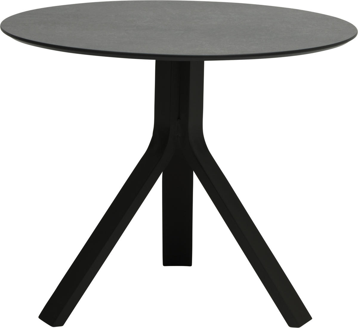 GARTENBEISTELLTISCH 65/65/53 cm Metall, Kunststoff  - Schwarz/Grau, Design, Kunststoff/Metall (65/65/53cm) - Stern