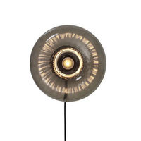 WANDLEUCHTE Brussels 28 cm  - Anthrazit/Goldfarben, Basics, Glas/Metall (28cm) - It's about Romi