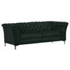 CHESTERFIELD-SOFA in Flachgewebe Grün  - Schwarz/Grün, LIFESTYLE, Textil/Metall (220/80/100cm) - Landscape