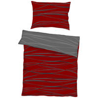 BETTWÄSCHE Makosatin 140/200 cm  - Dunkelrot, KONVENTIONELL, Textil (140/200cm) - Kaeppel