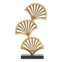 SKULPTUR - Goldfarben/Schwarz, Basics, Metall (23.5/44/10cm)