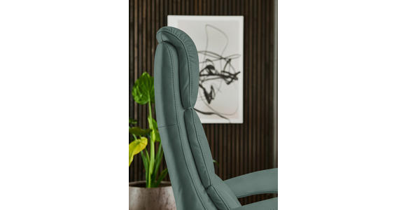RELAXSESSEL in Leder Opal  - Edelstahlfarben/Opal, Design, Leder/Metall (76/119/86cm) - Dieter Knoll