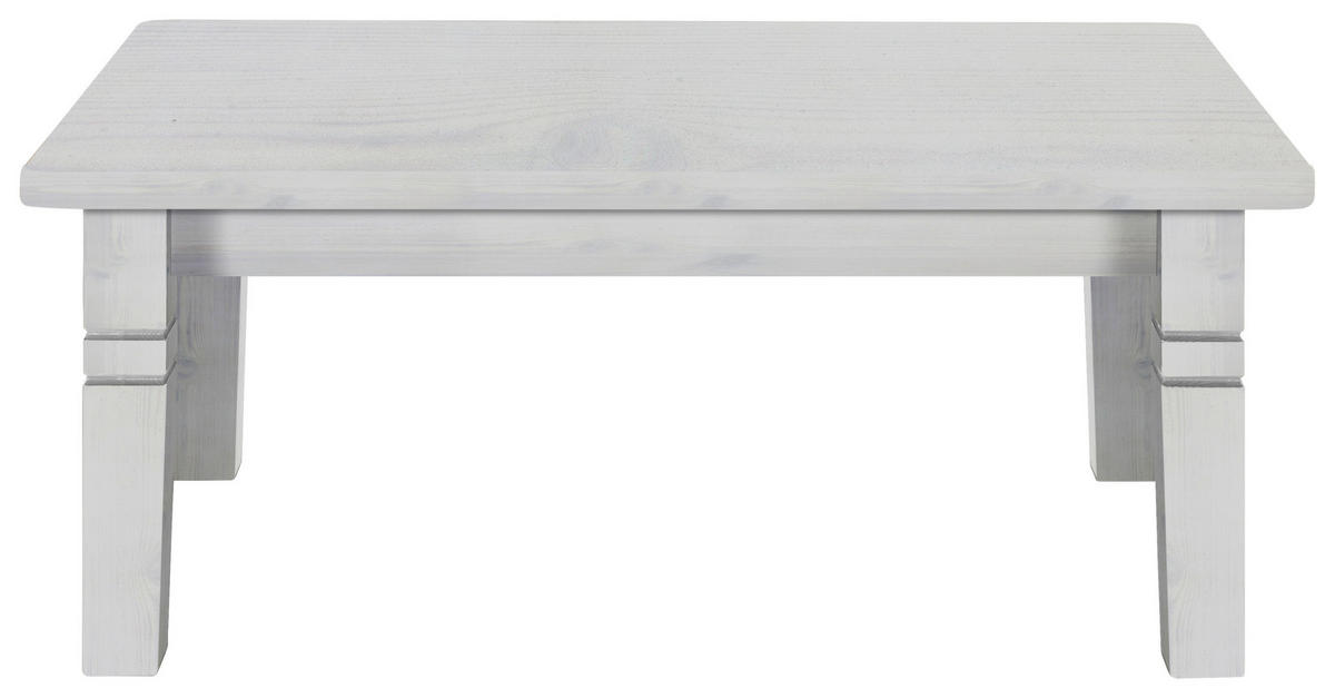 COUCHTISCH Kiefer massiv 120/78/46 cm rechteckig Weiß  - Weiß, ROMANTIK / LANDHAUS, Holz (120/78/46cm) - Boxxx