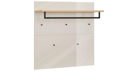 GARDEROBENPANEEL  in 97/97/30 cm  - Kaschmir/Eichefarben, Design, Glas/Holzwerkstoff (97/97/30cm) - Voleo