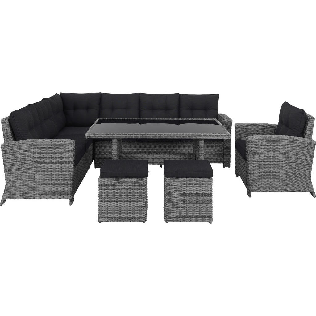 Ambia Garden ZÁHRADNÁ ZOSTAVA 6-dielne, kov, plast, sklo, textil
