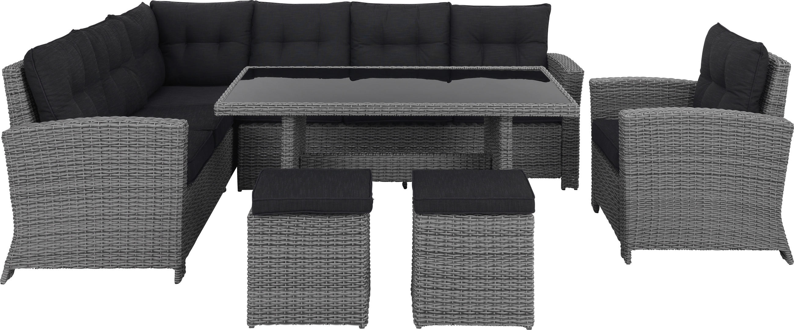 Ambia Garden ZAHRADNÍ SESTAVA 6dílné, kov, plast, sklo, textil