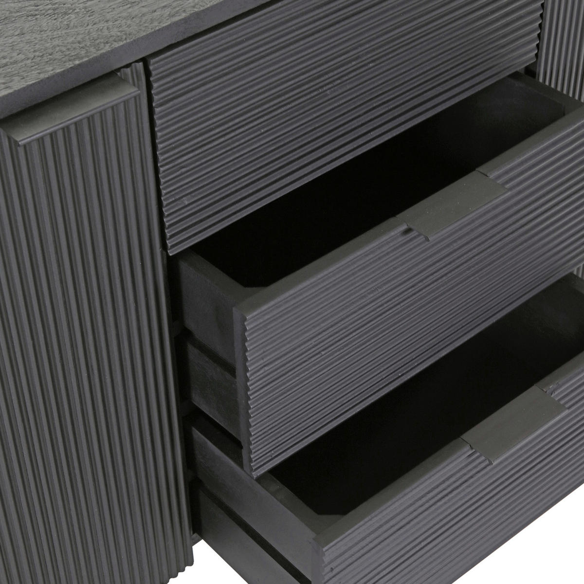 SIDEBOARD  in 170/80/42 cm  - Schwarz, LIFESTYLE, Holz/Metall (170/80/42cm) - Landscape