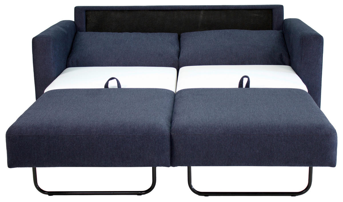 KANAPÉÁGY textil sötétkék  - sötétkék/fekete, Konventionell, textil (178/85/90cm) - Xora