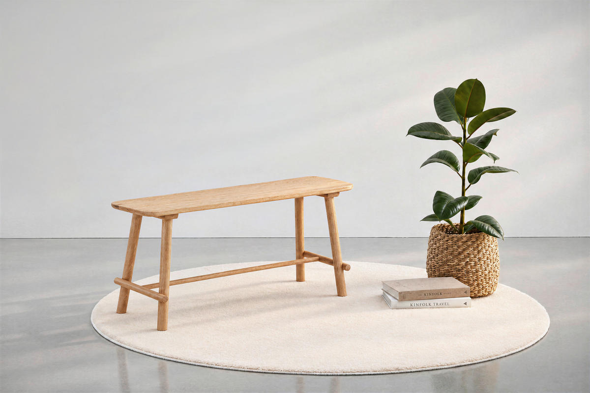 SITZBANK 90/45/30 cm Eichefarben Eiche massiv  - Eichefarben, Natur, Holz (90/45/30cm) - Linea Natura