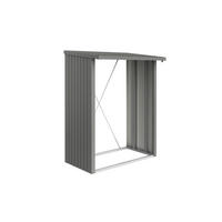 KAMINHOLZREGAL - Grau, Design, Metall (157/199/102cm) - Biohort