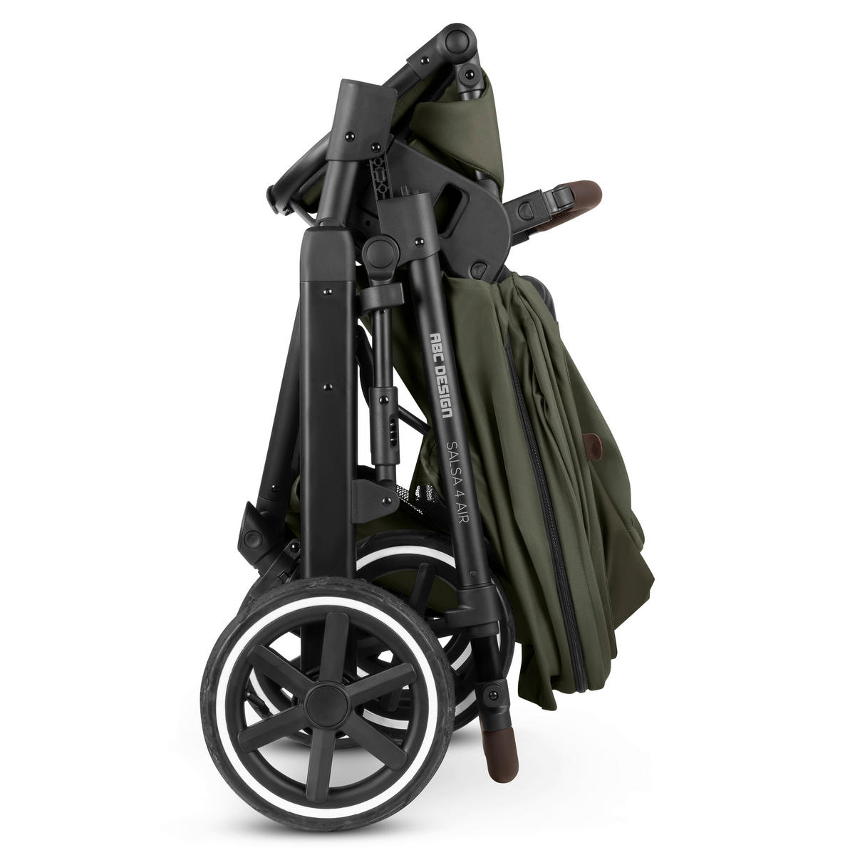 KINDERWAGENSET  Salsa 4 Air Starter Set  Wheat  - Schwarz/Olivgrün, Basics, Textil/Metall (77/35/110cm) - ABC Design