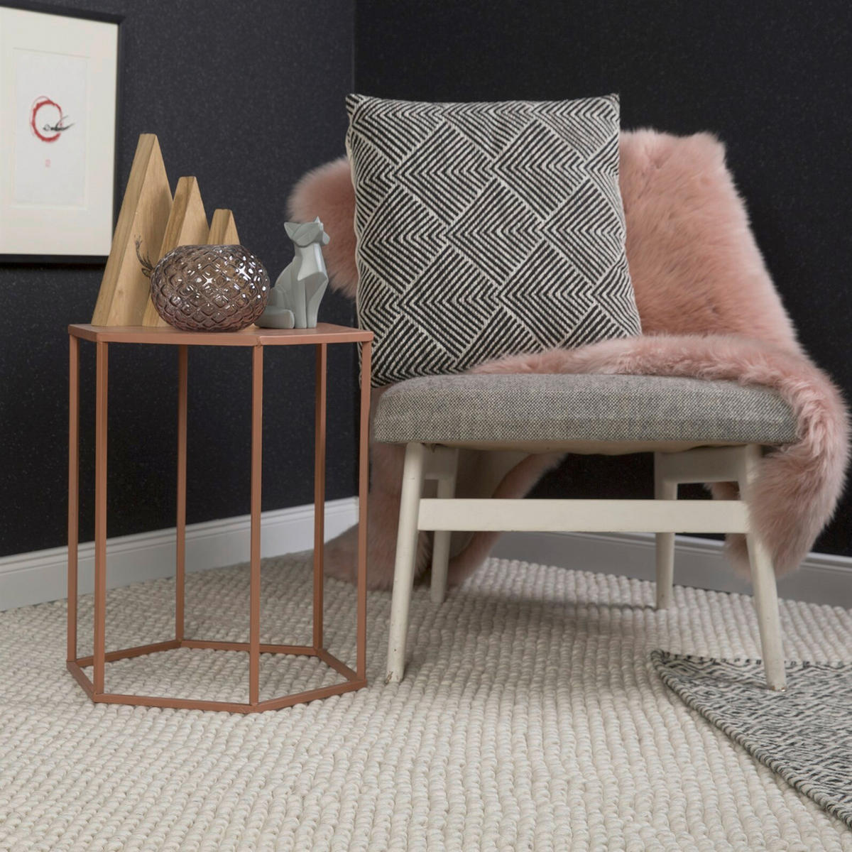 FLACHWEBETEPPICH  Wohnzimmer 120/170 cm Elfenbein rechteckig  - Elfenbein, Basics, Textil (120/170cm) - Kayoom