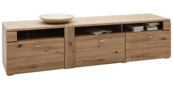 LOWBOARD 191/48/51 cm - Eichefarben/Alufarben, KONVENTIONELL, Holz/Holzwerkstoff (191/48/51cm) - Voleo