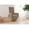 RELAXSESSEL Flachgewebe Aufstehhilfe    - Hellbraun/Eichefarben, KONVENTIONELL, Holz/Textil (71/110/82cm) - Sit & More