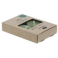 TEELICHTSET  - Salbeigrün, Basics, Naturmaterialien (8/12cm)