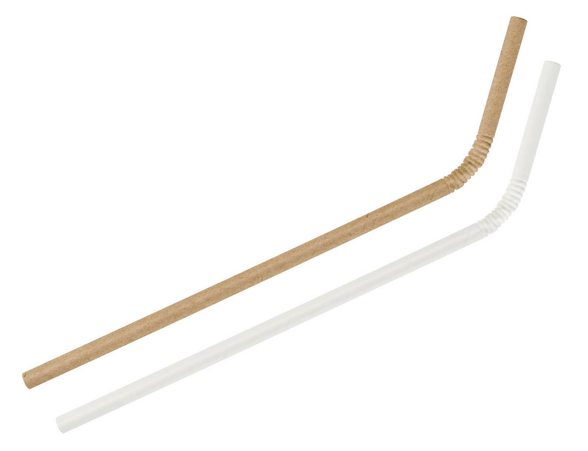 TRINKHALM - Braun/Weiß, Basics, Papier (23cm) - Fackelmann