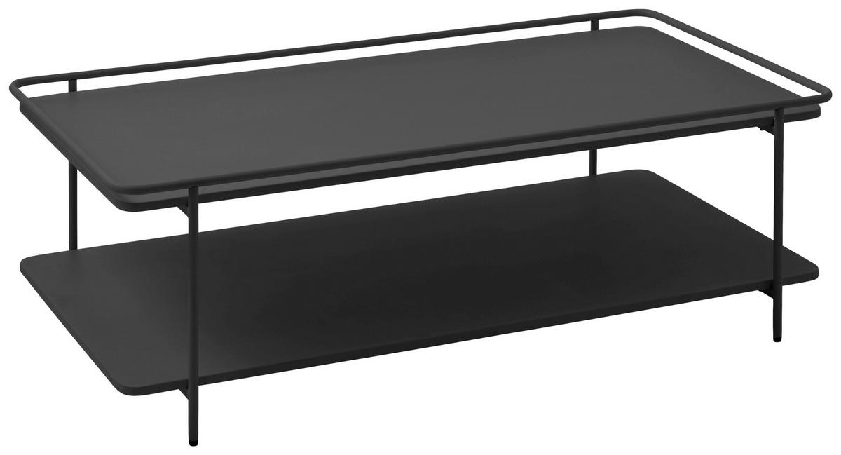 COUCHTISCH 110/55/34 cm rechteckig Schwarz  - Schwarz, Basics, Metall (110/55/34cm) - Xora
