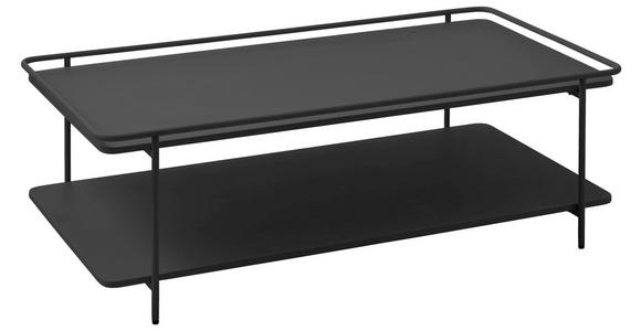 COUCHTISCH 110/55/34 cm rechteckig Schwarz - Schwarz, Basics, Metall (110/55/34cm) - Xora