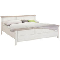 ÁGY 180/200 cm  szürke, fehér  - fehér/szürke, Lifestyle, faalapú anyag (180/200cm) - Hom`in