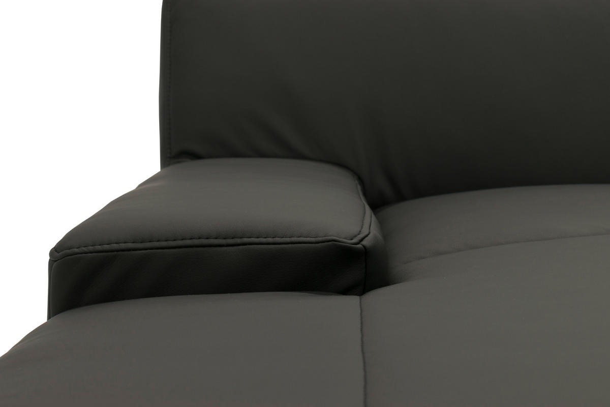 CloseUp von MID.YOU ECKSOFA Schwarz Lederlook.
