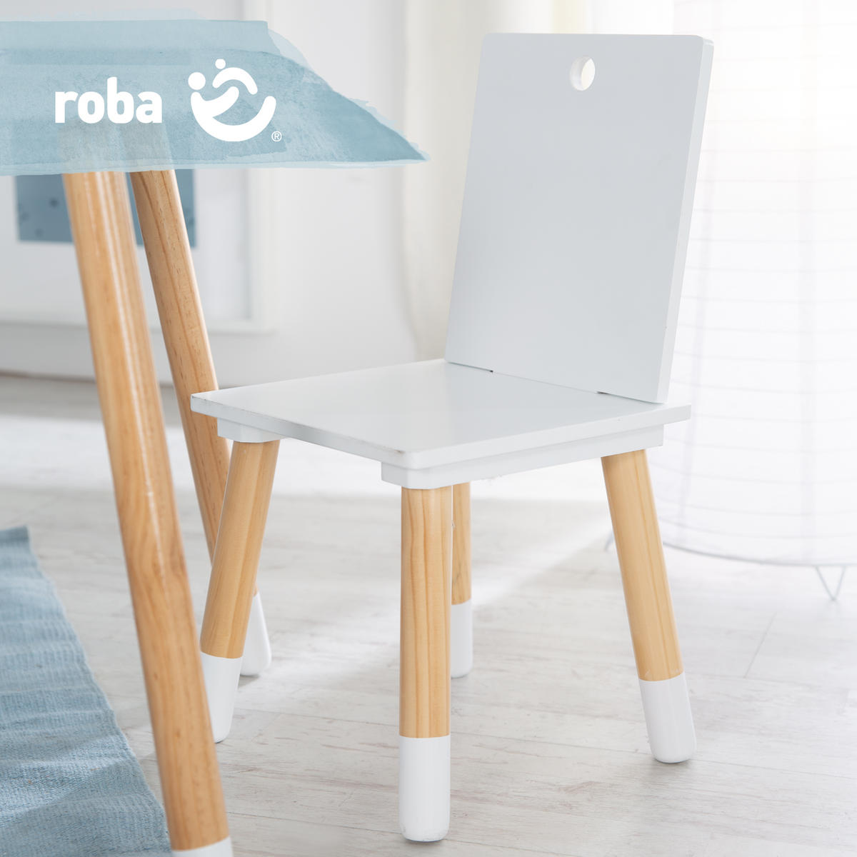 KINDERSITZGRUPPE roba Naturfarben, Weiß  - Naturfarben/Weiß, Basics, Holz/Holzwerkstoff - Roba