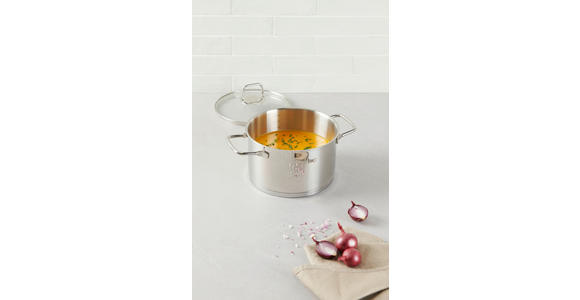 FLEISCHTOPF Perfect Cooking 2,9 l  - Klar/Edelstahlfarben, Basics, Glas/Metall (20/11,5cm) - Homeware Profession.