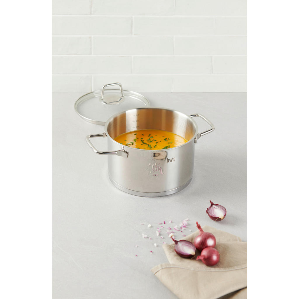 Thumbnail - Homeware Profession. Fleischtopf Perfect Cooking, Klar, Edelstahl, Metall, Glas, 3 L, rund, 11.5 cm, Lfgb, Messskala, ro...