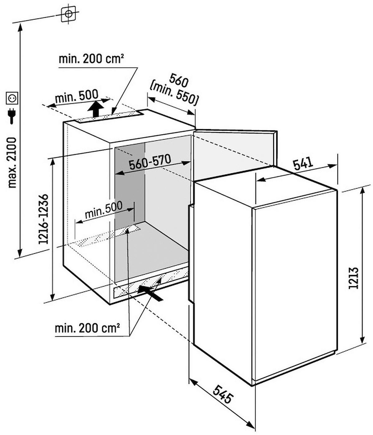 KÜHLSCHRANK 55,5/127,7/62,2 cm IRBSD4120-22  - Weiß, Basics, Glas/Metall (55,5/127,7/62,2cm) - Liebherr