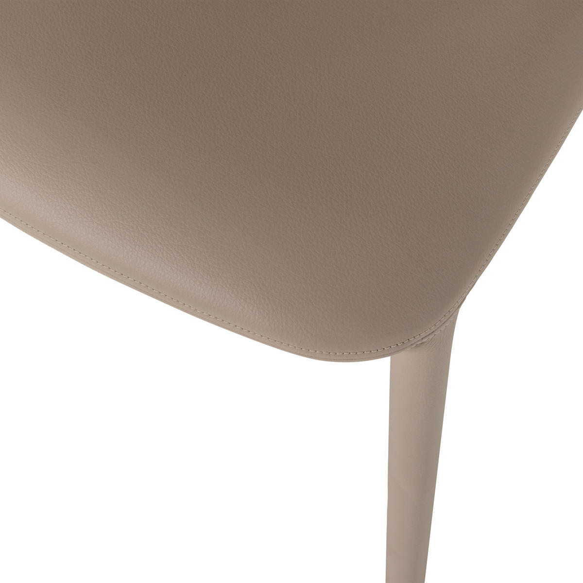 STUHL-SET 2 Stück  in Lederlook  - Sandfarben/Hellbraun, MODERN, Kunststoff/Textil (51cm) - Livetastic