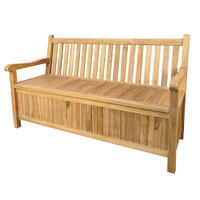 Bancă De Grădină in culoare lemn tec  - culoare lemn tec, Natur, lemn (155/70/91cm) - Ambia Garden