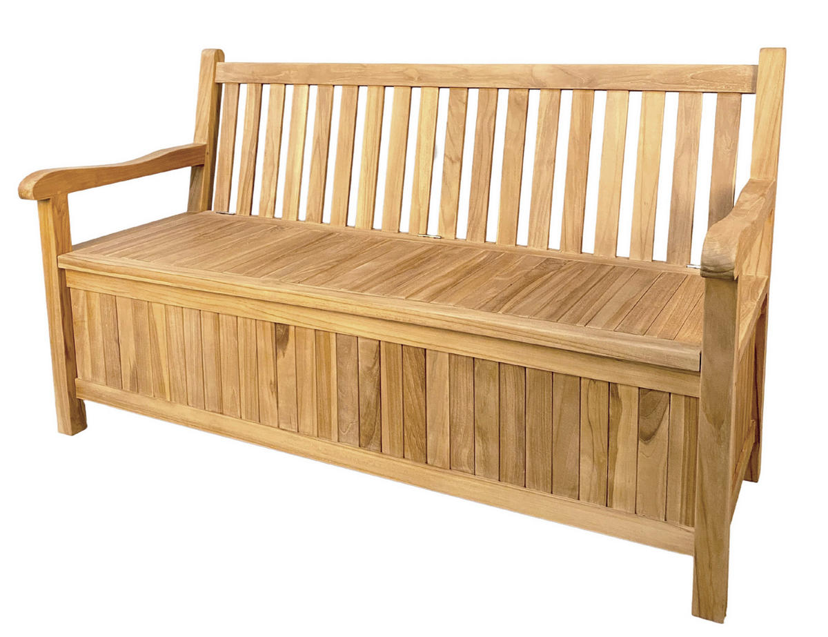 Bancă De Grădină in culoare lemn tec  - culoare lemn tec, Natur, lemn (155/70/91cm) - Ambia Garden