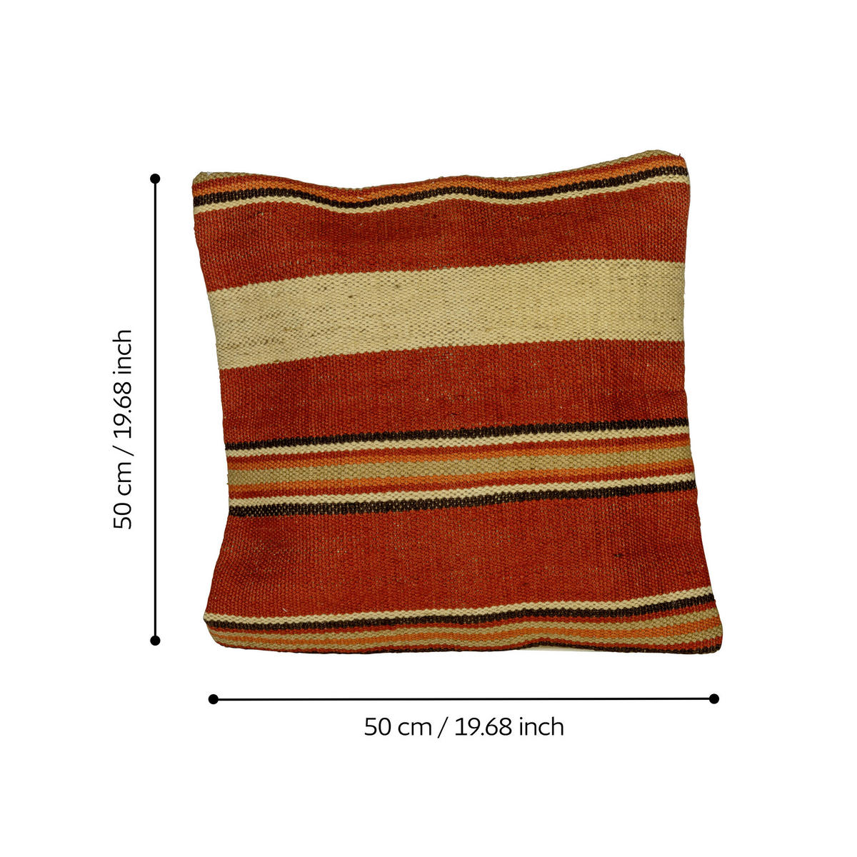 ZIERKISSEN  50/50 cm   - Rot/Creme, Basics, Textil (50/50cm) - Eglo