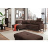 ECKSOFA in Mikrofaser Braun  - Chromfarben/Beige, Design, Textil/Metall (200/229cm) - Pure Home Lifestyle