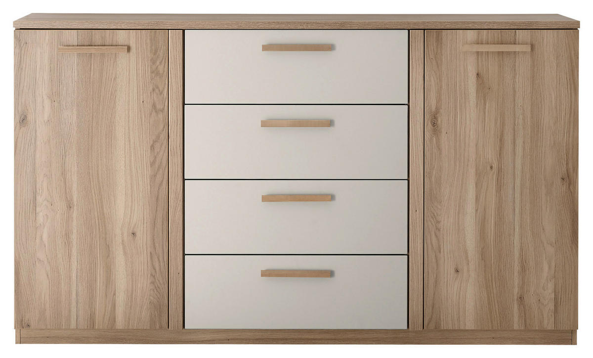 KOMMODE 165/96/38 cm  in Eichefarben, Kaschmir  - Kaschmir/Eichefarben, Design, Holz/Holzwerkstoff (165/96/38cm) - Xora