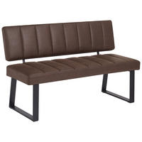 SITZBANK 140/86/60 cm Mikrofaser Braun, Schwarz  - Schwarz/Braun, KONVENTIONELL, Textil/Metall (140/86/60cm) - Landscape