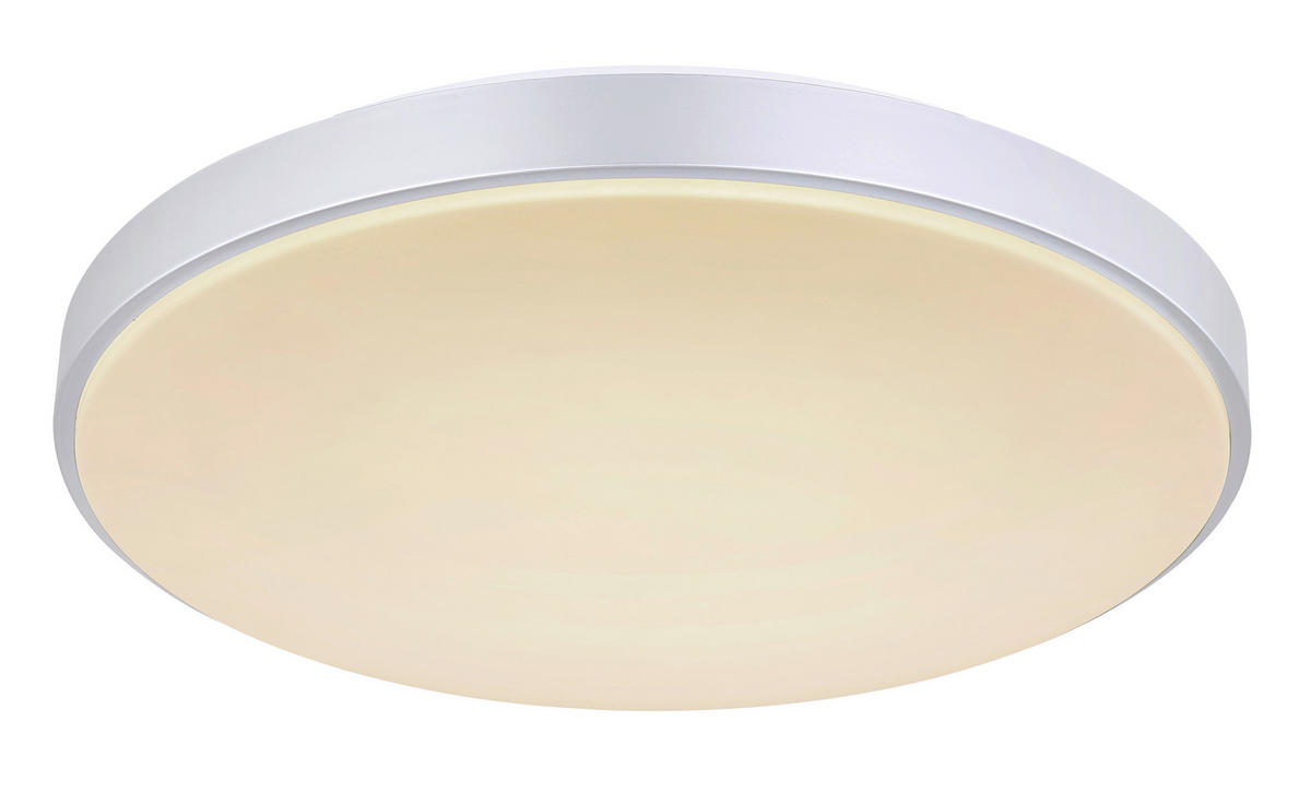 LED-DECKENLEUCHTE 41/6 cm   - Silberfarben/Opal, Basics, Kunststoff/Metall (41/6cm) - Globo