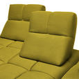 ECKSOFA in Struktur Gelb  313/233 cm  - Gelb/Schwarz, Design, Kunststoff/Textil (313/233cm) - Emilio Belluti