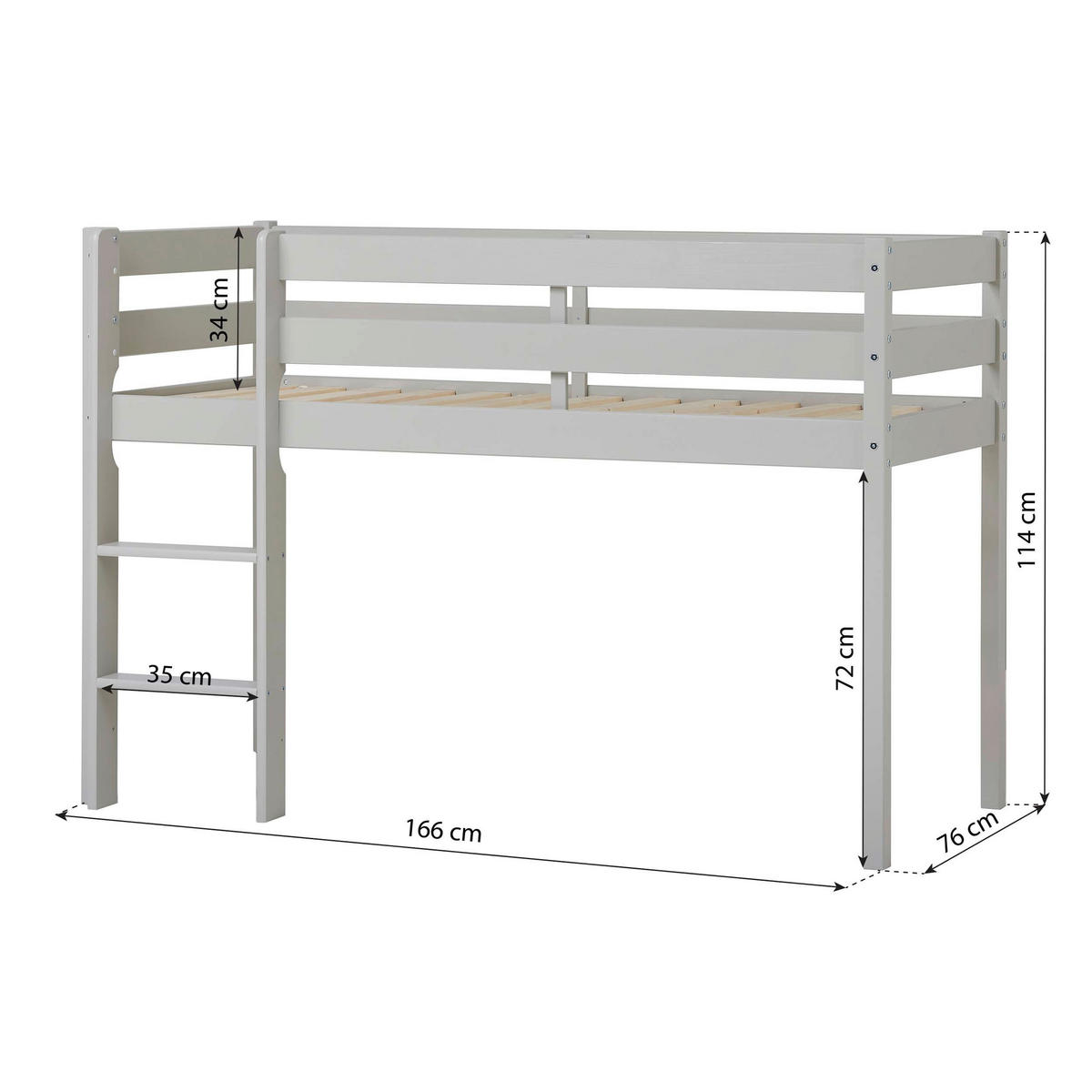 HOCHBETT 70/160 cm Grau Grau  - Naturfarben/Grau, MODERN, Holz (70/160cm) - MID.YOU