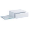 NACHTSCHRANK 65/15/30 cm  - Weiß, MODERN, Glas/Holzwerkstoff (65/15/30cm) - MID.YOU