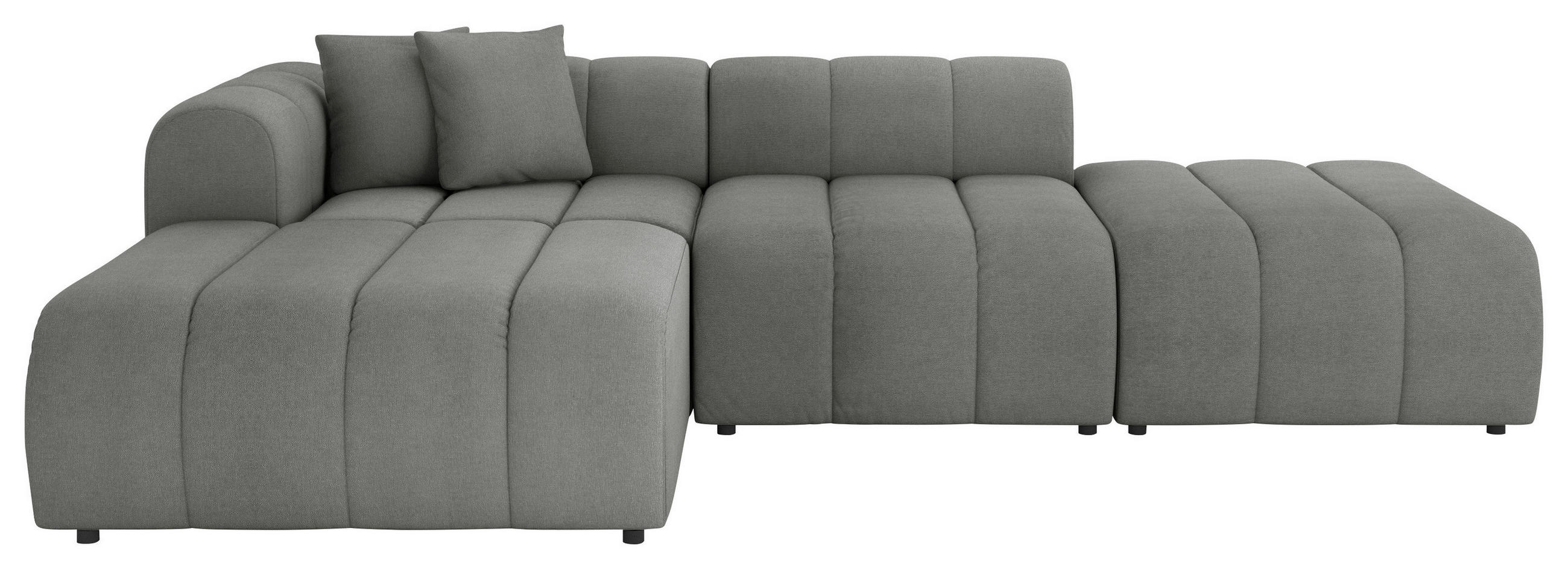 ECKSOFA  in Webstoff Graphitfarben  178/289 cm  - Schwarz/Graphitfarben, LIFESTYLE, Kunststoff/Textil (178/289cm) - Milino