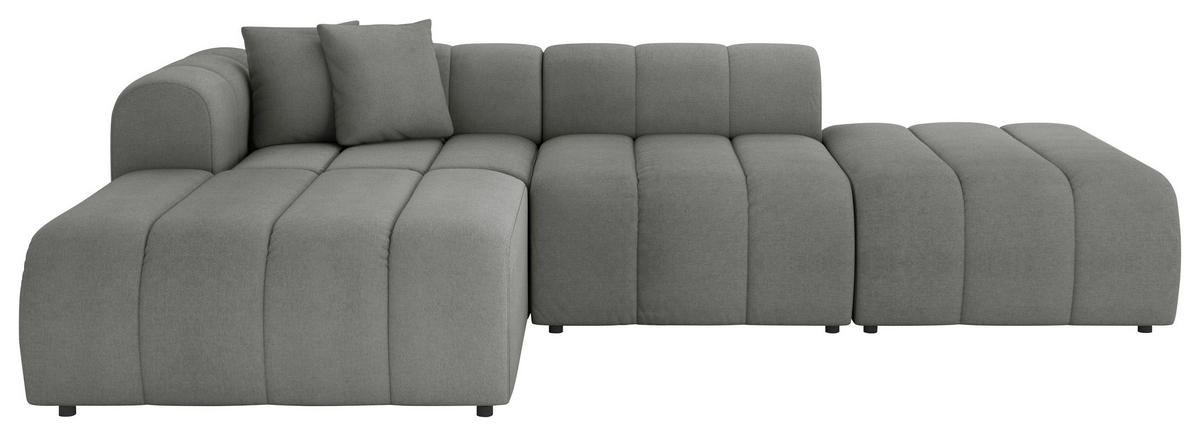 ECKSOFA  in Webstoff Graphitfarben  178/289 cm  - Schwarz/Graphitfarben, LIFESTYLE, Kunststoff/Textil (178/289cm) - Milino
