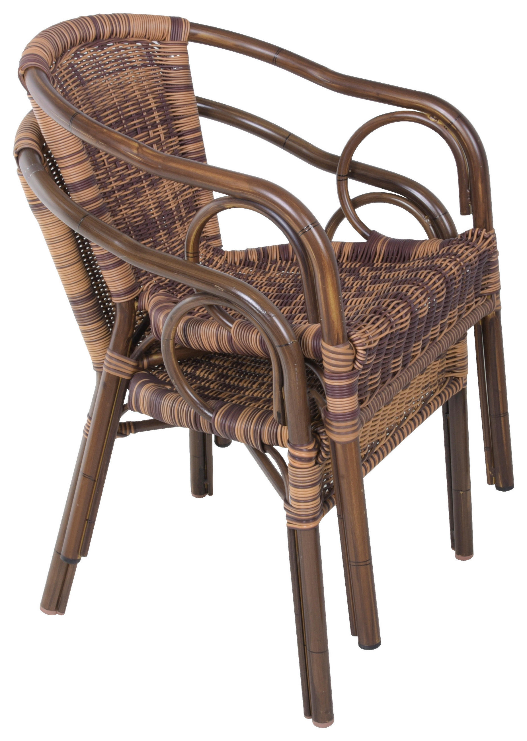Gardenson Stapelstuhl Braun 56x80x65 cm